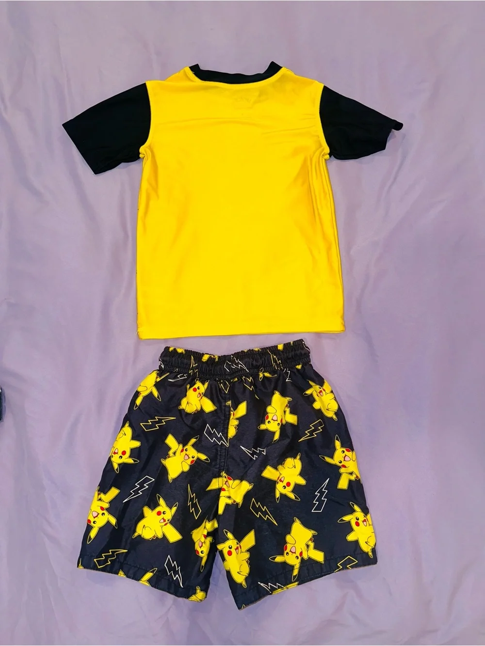 Pokémon Pikachu Kids Swimsuit Rashguard Set